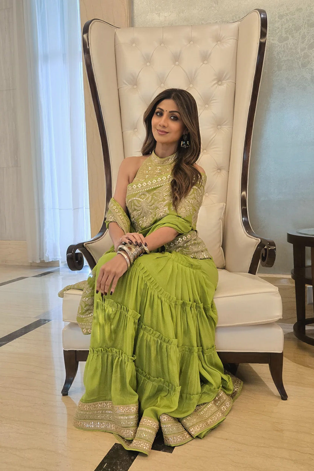 Shilpa Shetty in Naaz Saree Set