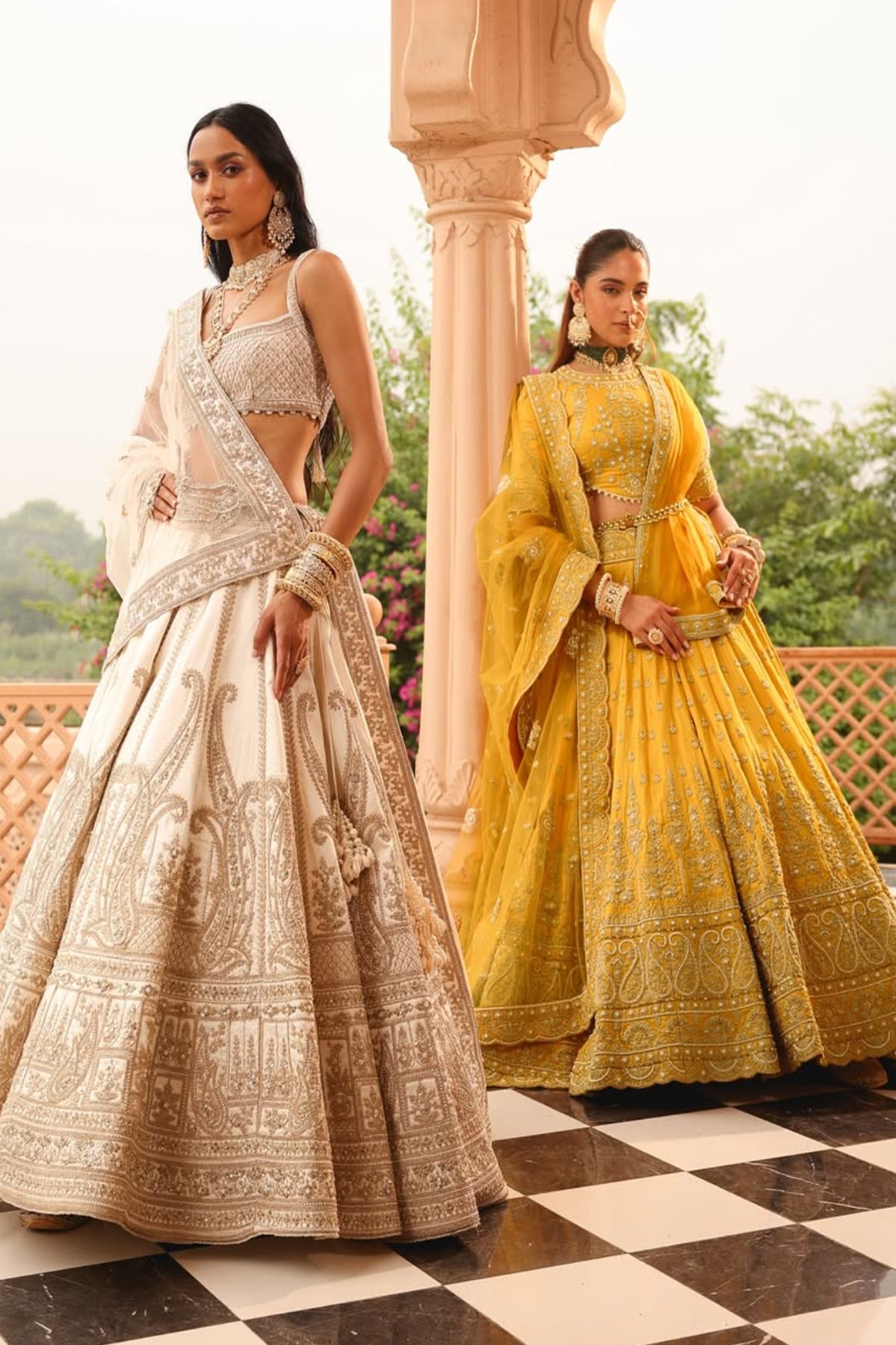 Iqra - Ivory Lehenga with Blouse and Dupatta