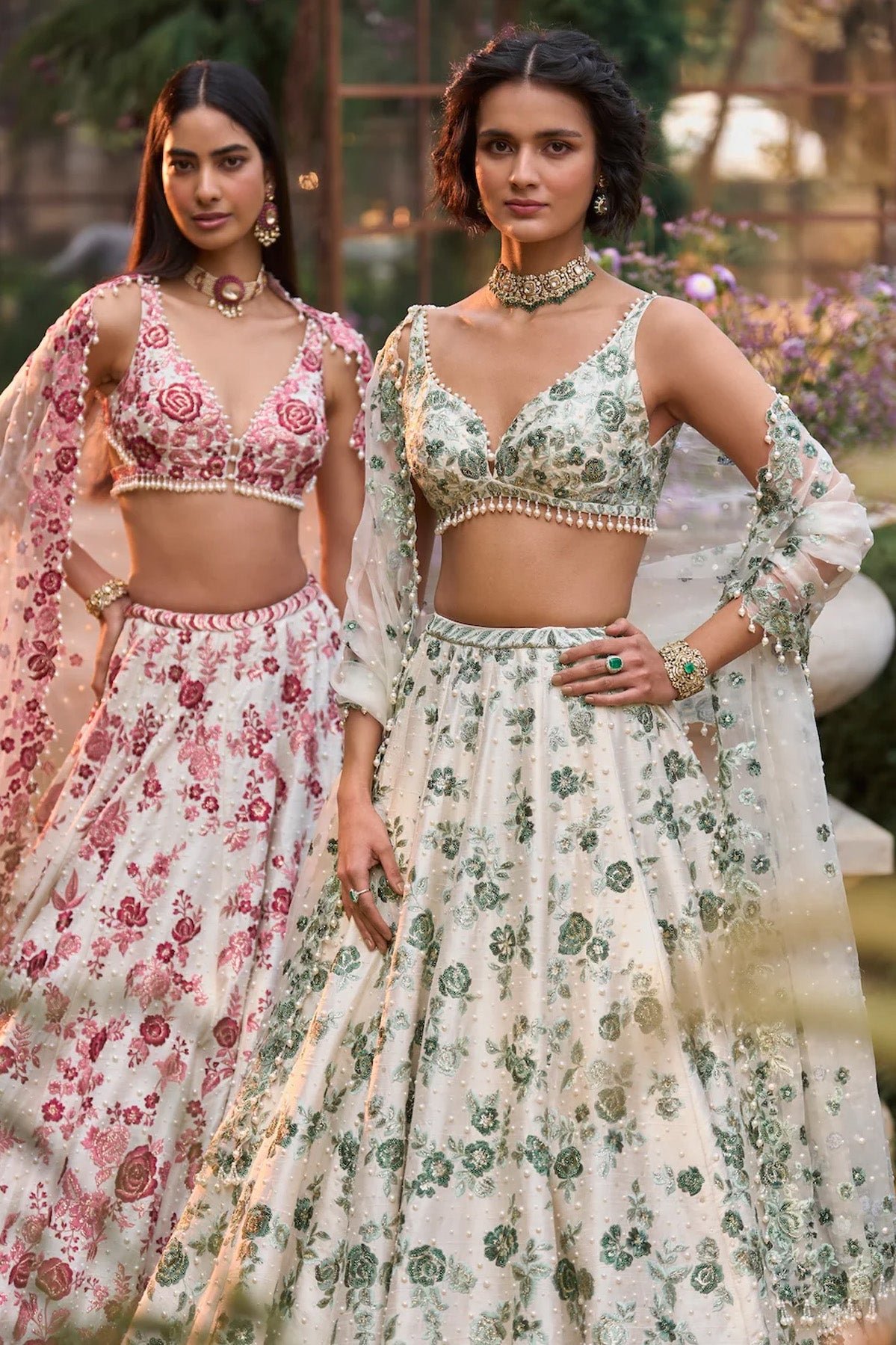 Emerald Floral Lehenga Set