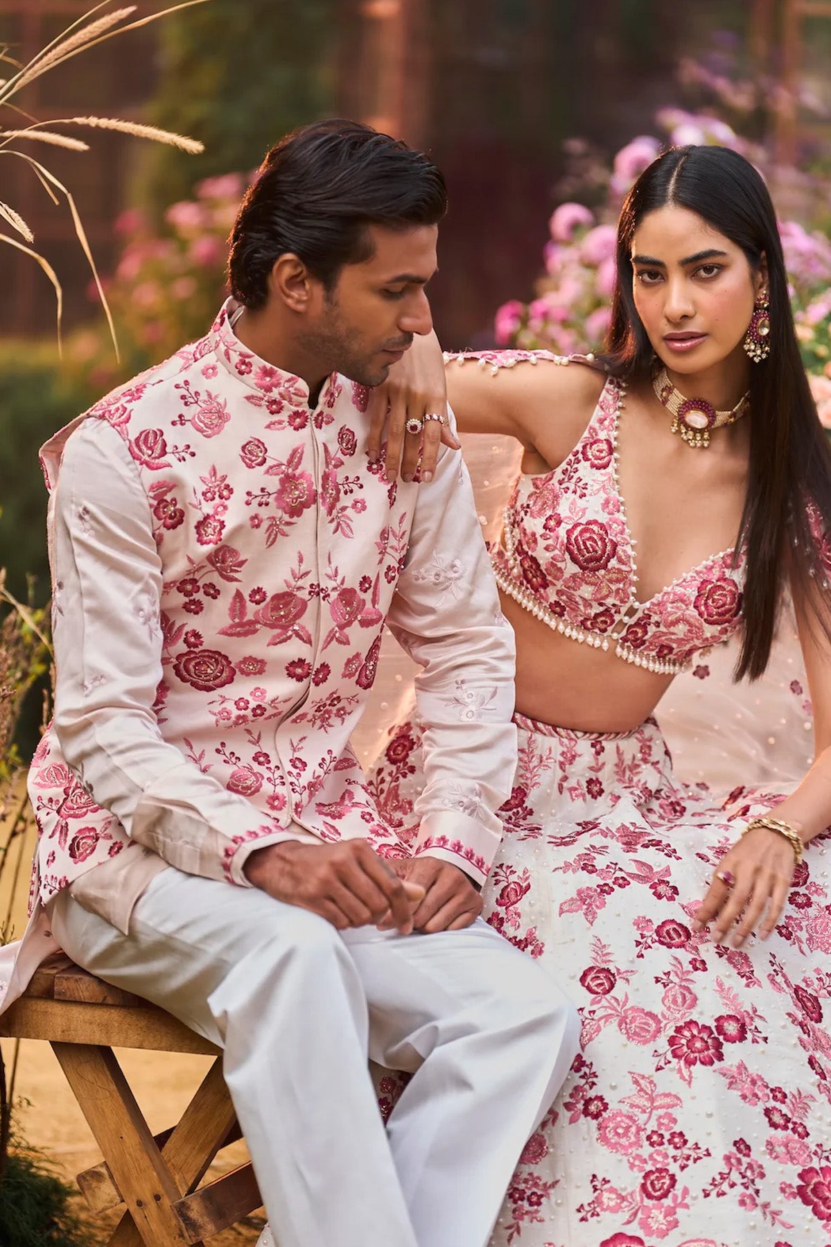 Ruby Floral Lehenga Set