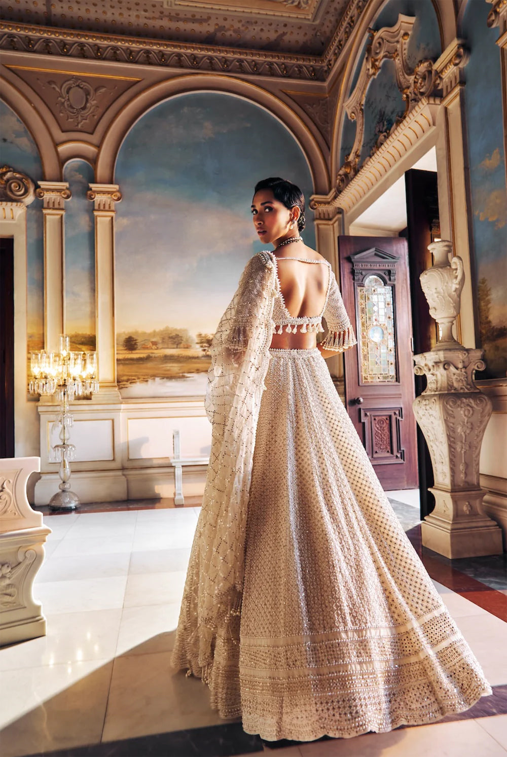 Ivory Pearl Lehenga Set
