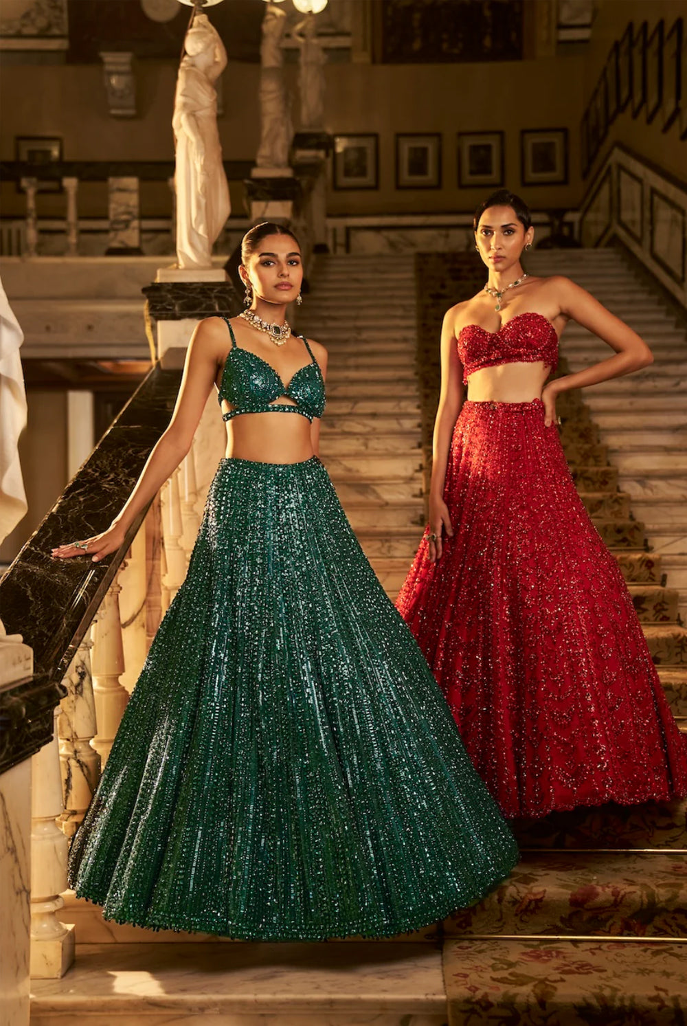Emerald Green Lehenga Set