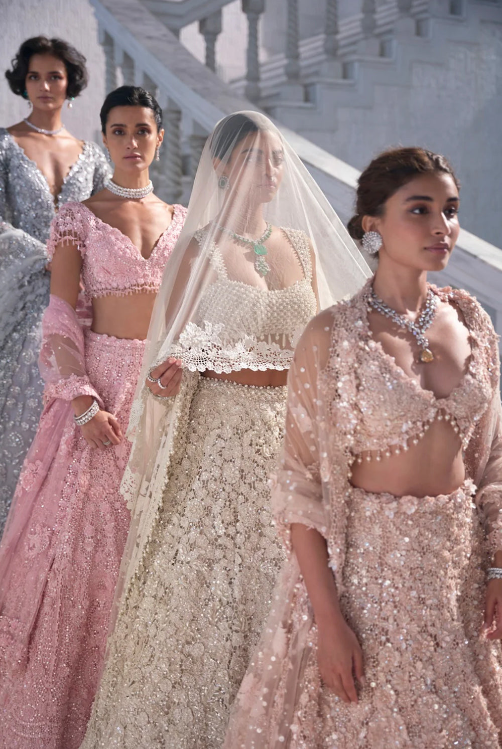 Pink Cut Work Lehenga Set