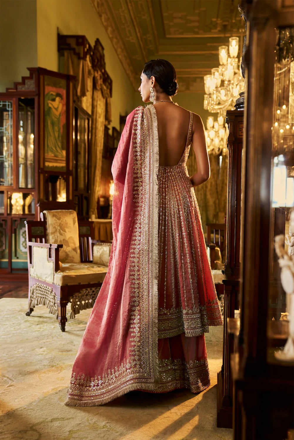 Burnt Orange Gota Patti Sharara Set