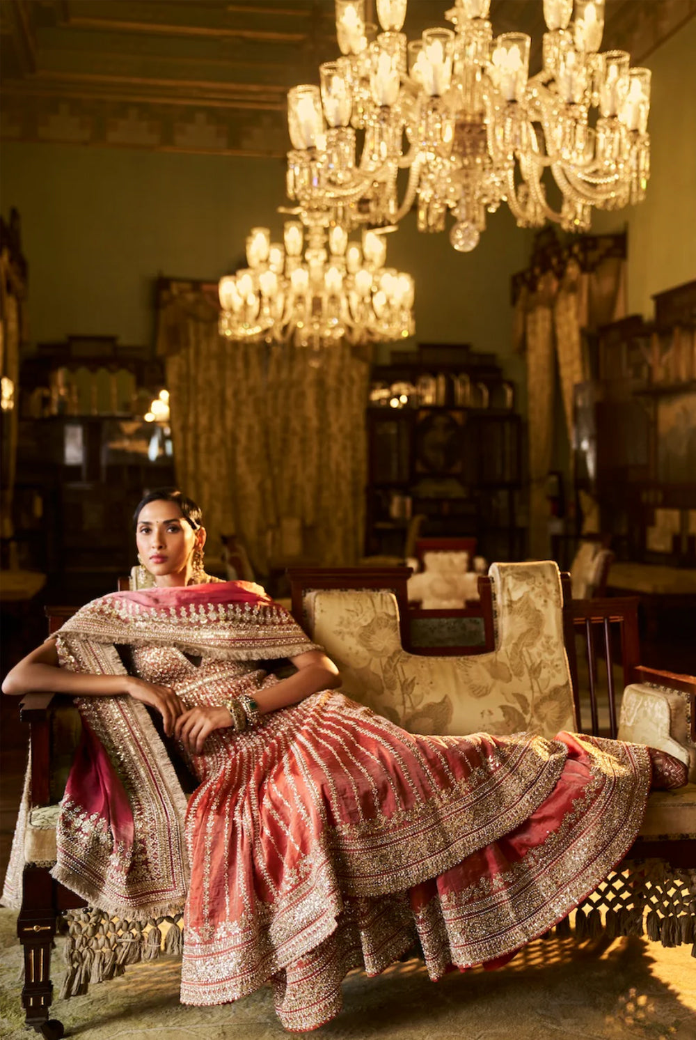 Burnt Orange Gota Patti Sharara Set