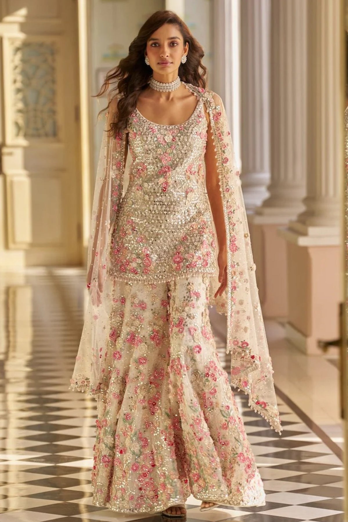 Ivory Multi-Coloured Three-Dimensional