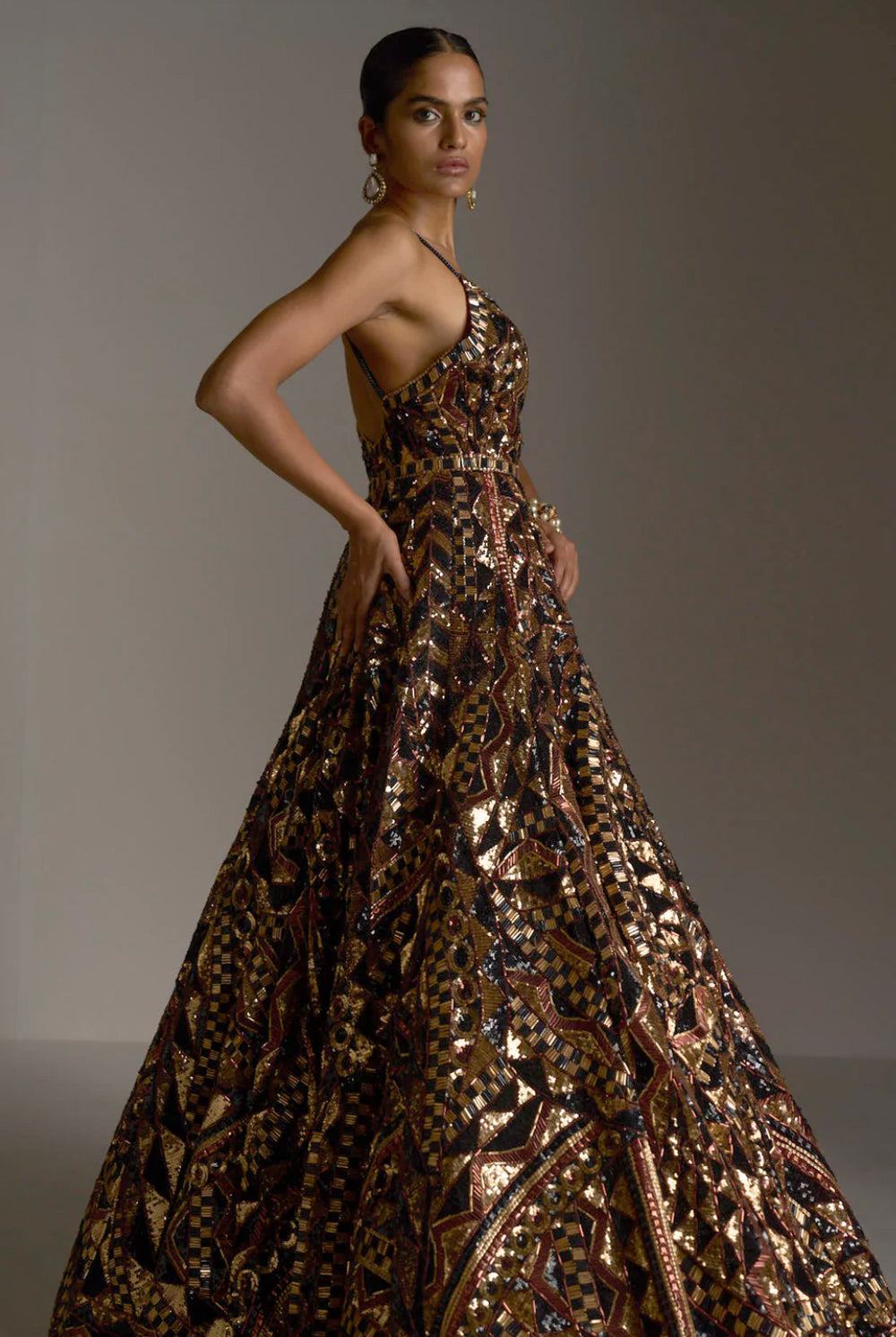 Bronze Sequin Gown