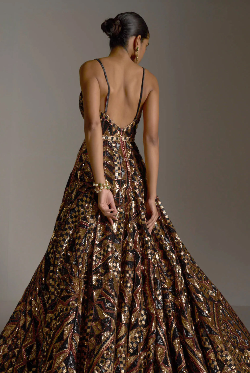 Bronze Sequin Gown