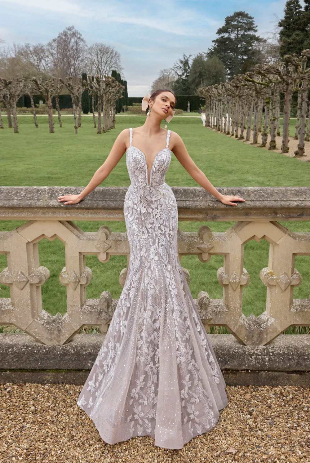 Nude Silver Gown
