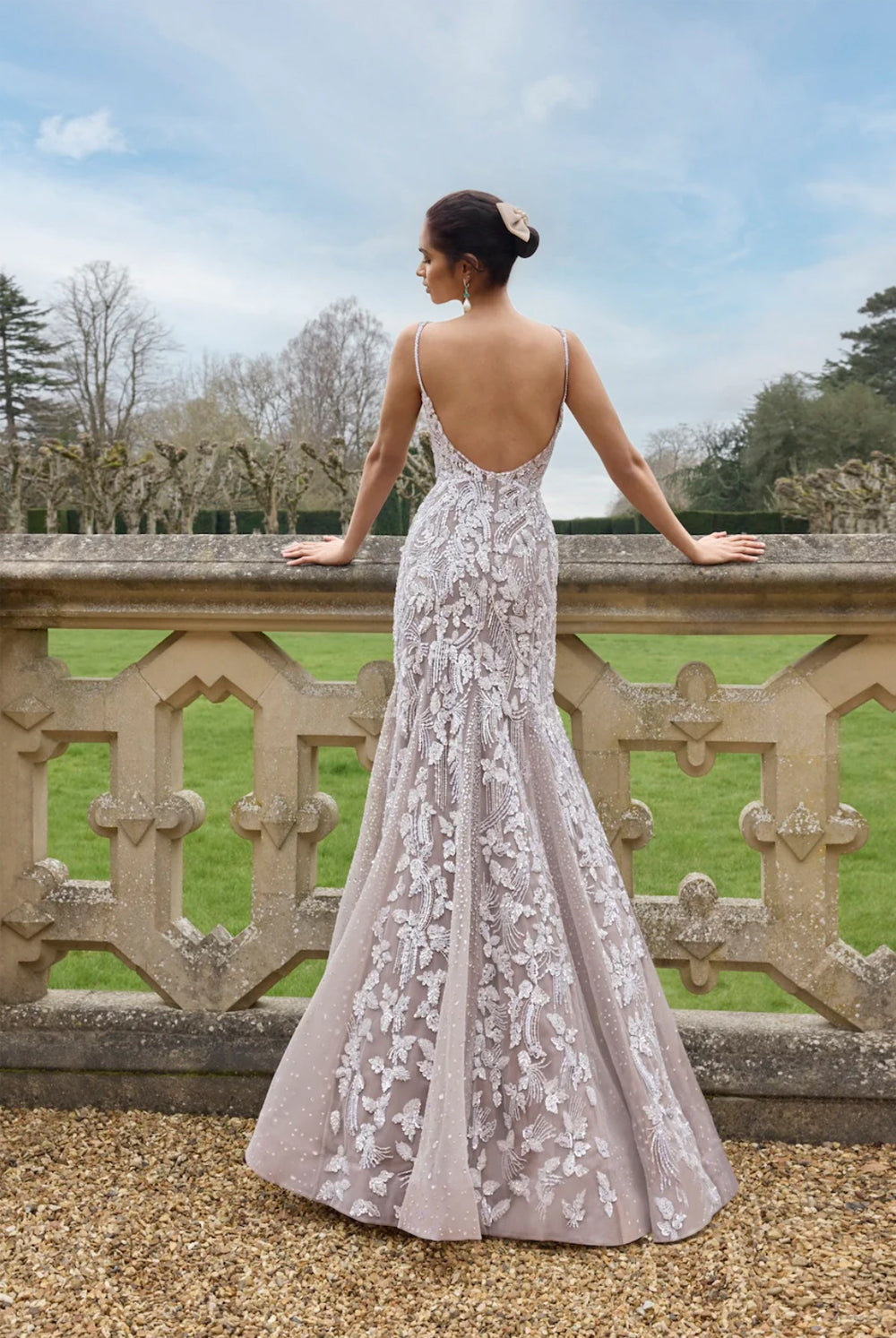 Nude Silver Gown