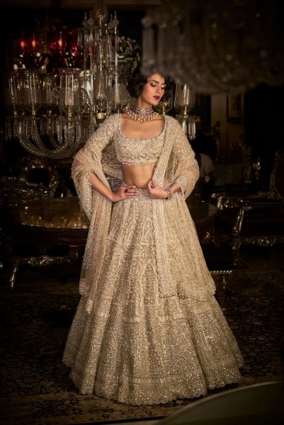 Champagne Pearl Lehenga Set