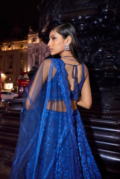 Blue Paisley Lehenga Set