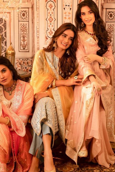 Grey Embroidered Kurta set