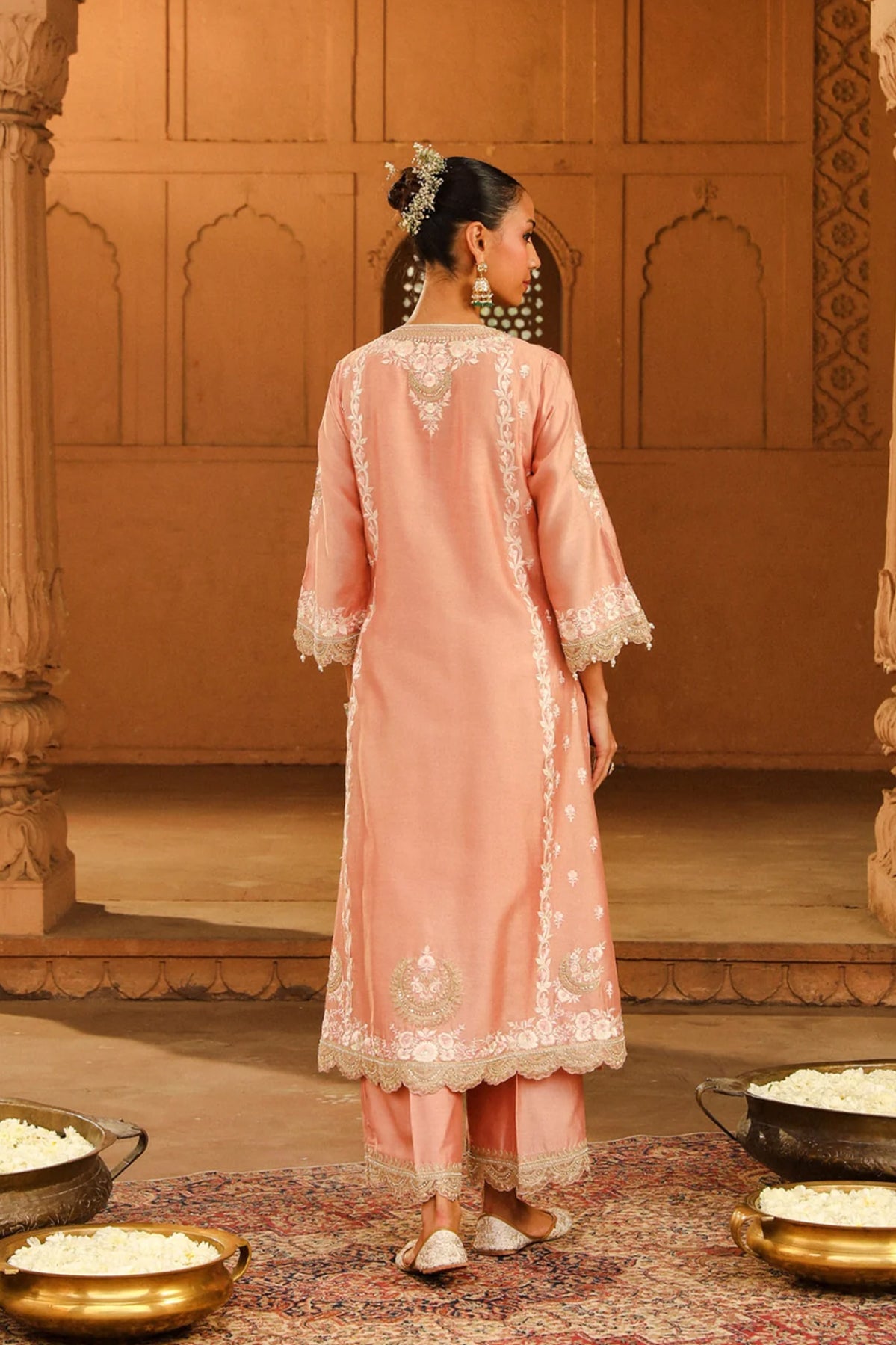 Yasna - Long kurta with palazzo and dupatta