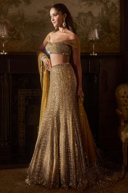 Antique Gold Trail Skirt Set