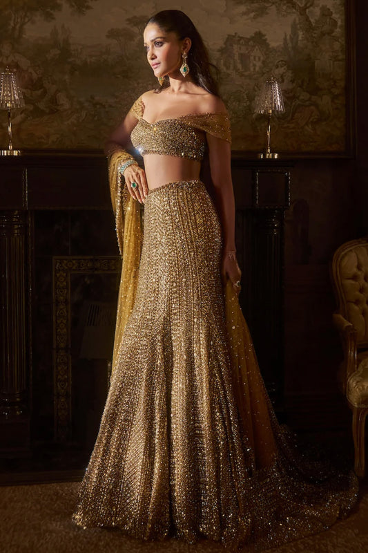 Antique Gold Trail Skirt Set