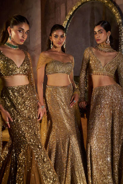 Antique Gold Trail Skirt Set