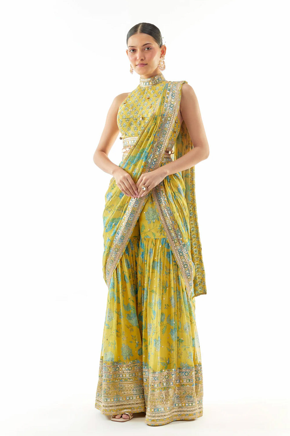 Pakhi Sharara Saree Set