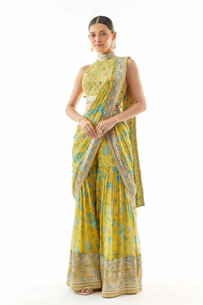 Pakhi Sharara Saree Set
