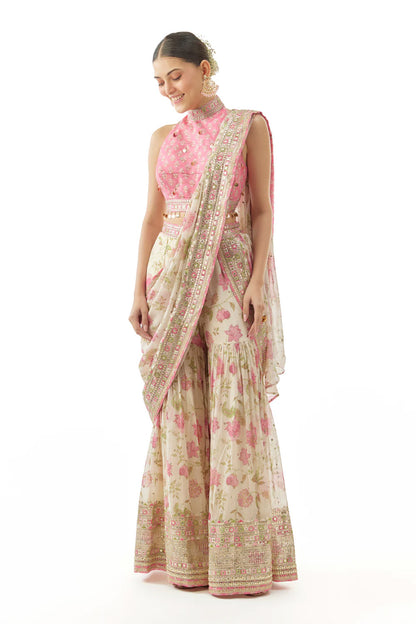 Pakhi Sharara Saree Set