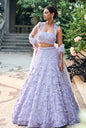 Lilac Three-Dimensional Lehenga Set