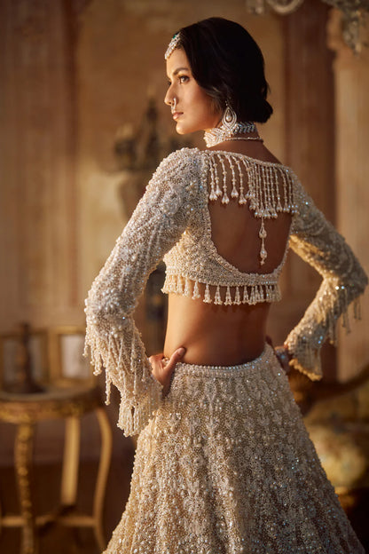 Nude Pearl Lehenga Set