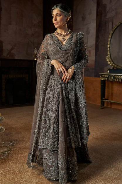 Charcoal Jacket Lehenga Set