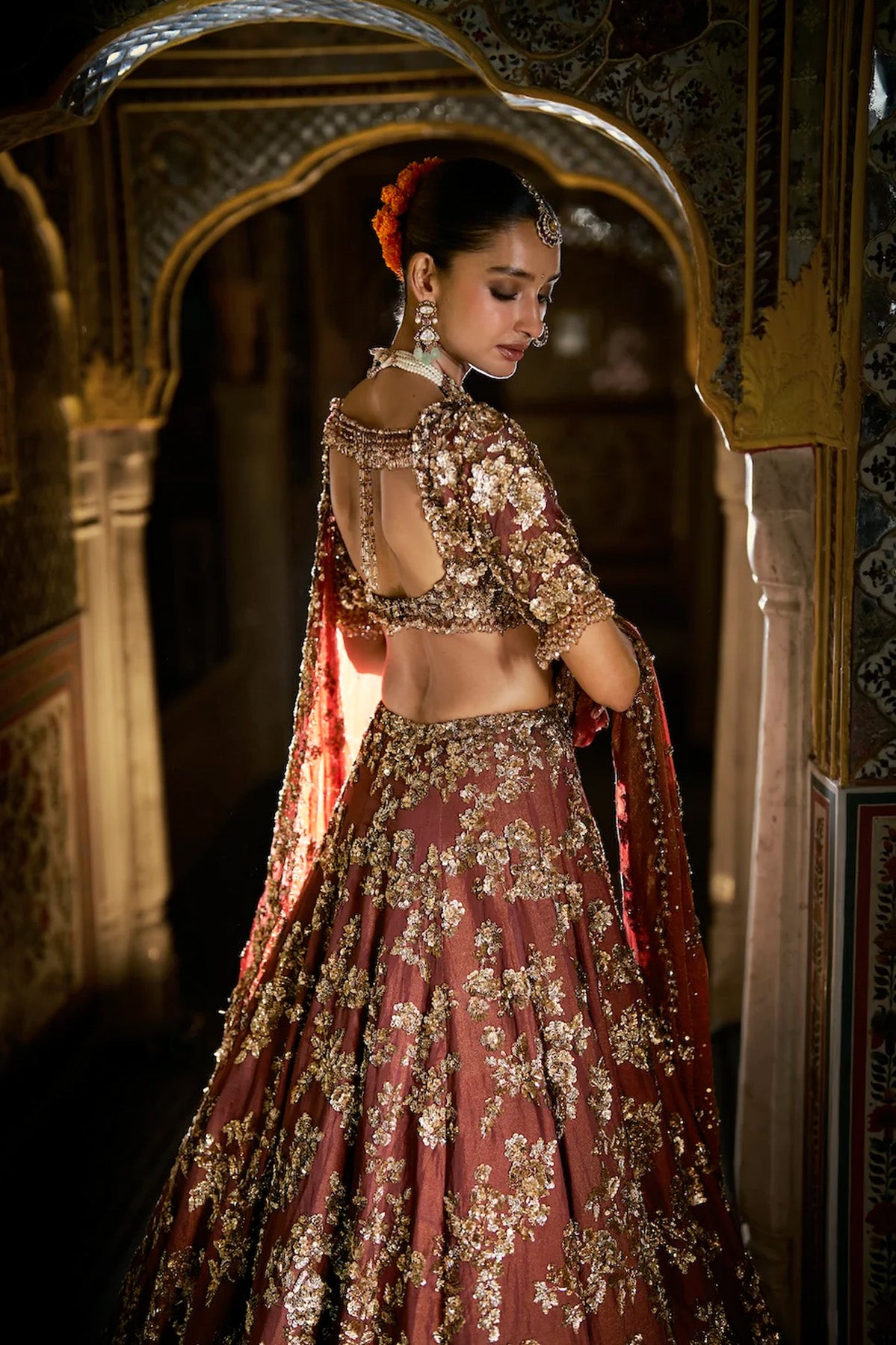 Bronze Gold Lehenga Set