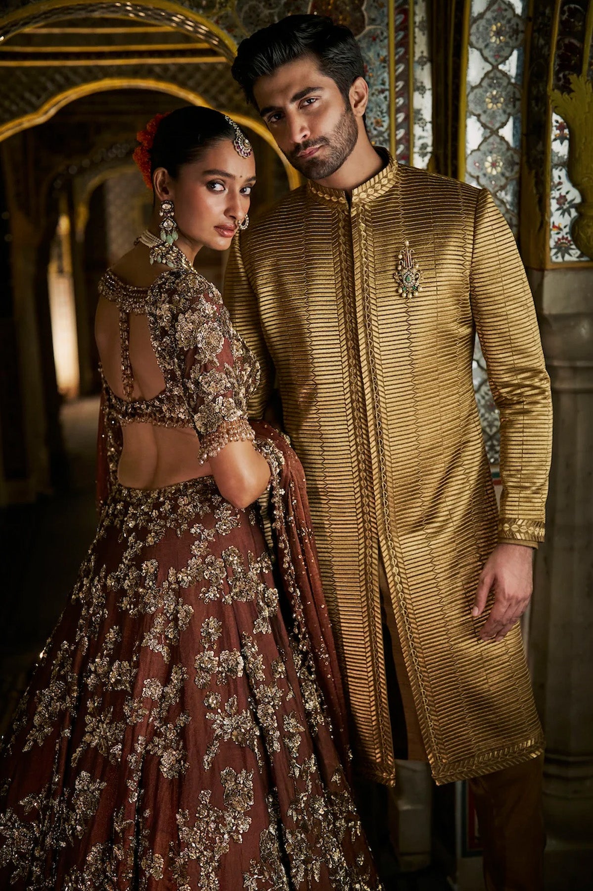 Bronze Gold Lehenga Set