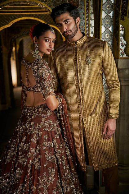 Bronze Gold Lehenga Set