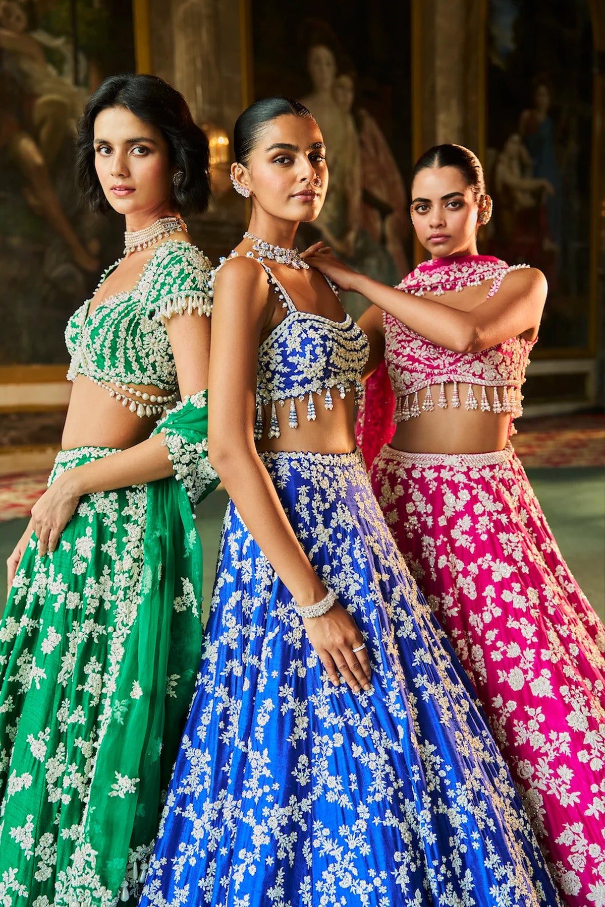 Blue Thread Work Lehenga Set