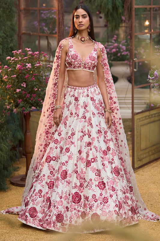 Ruby Floral Lehenga Set