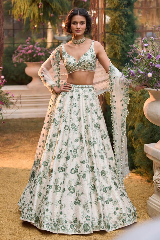 Emerald Floral Lehenga Set