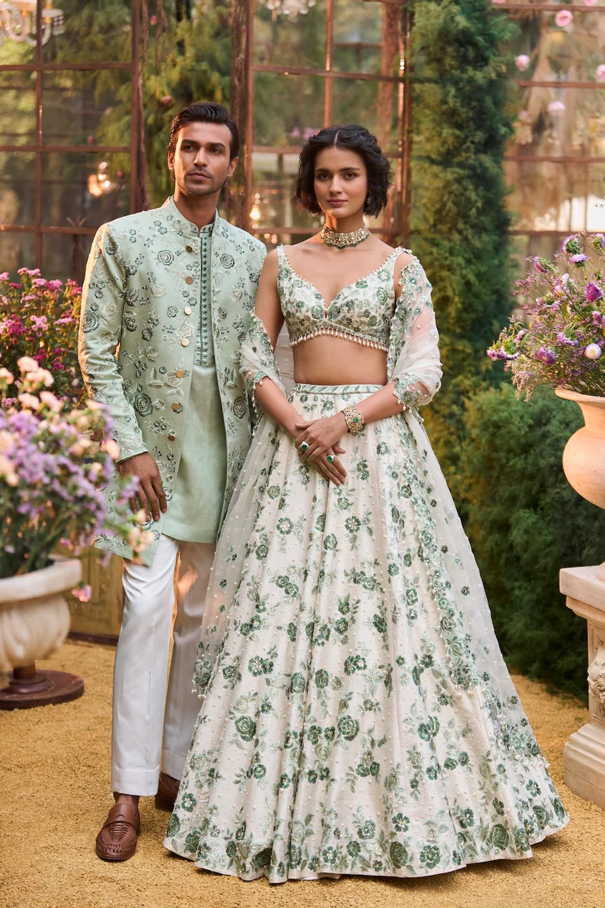 Emerald Floral Lehenga Set