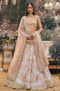 Cream Gold Floral Lehenga Set