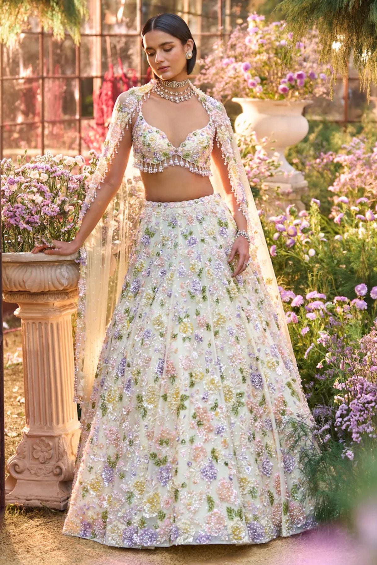 Butter Yellow Sequin Lehenga Set
