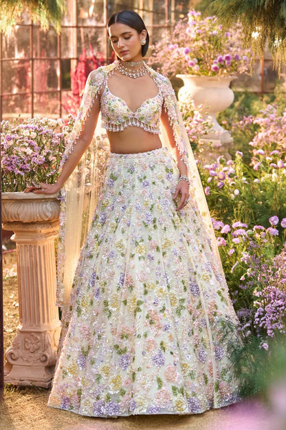 Butter Yellow Sequin Lehenga Set