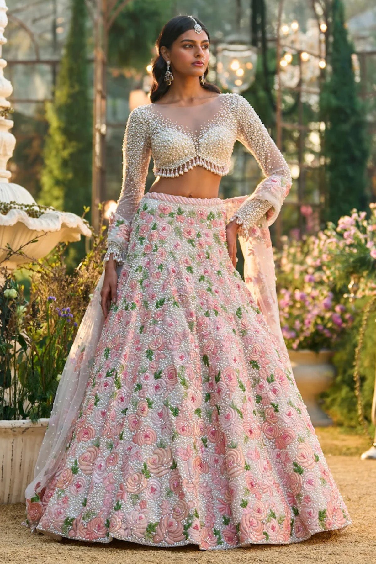 Pearl Floral Lehenga Set