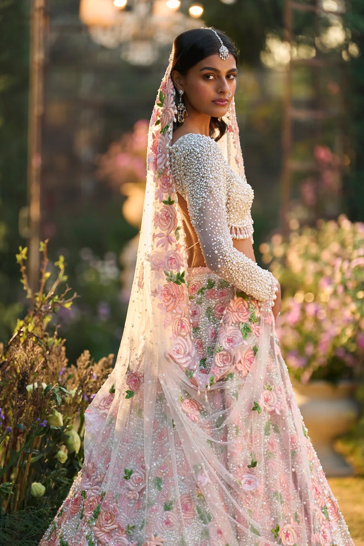 Pearl Floral Lehenga Set