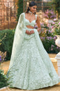 Soft Aqua Sequin Lehenga Set