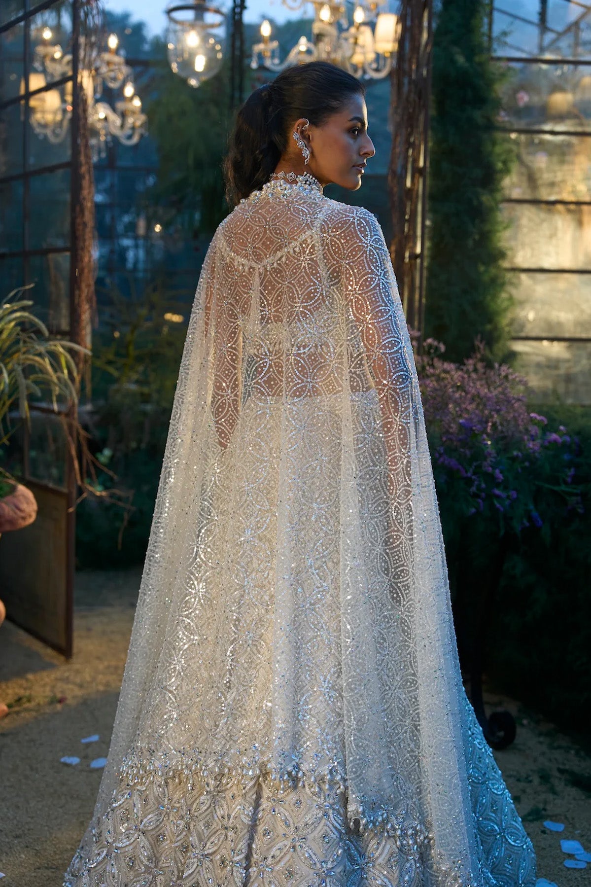 Ivory Pearl & Sequin Lehenga Set