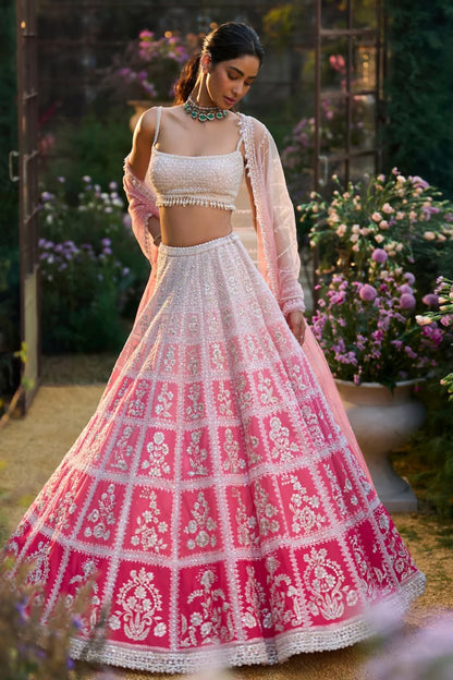 Ombre Pink Lehenga Set