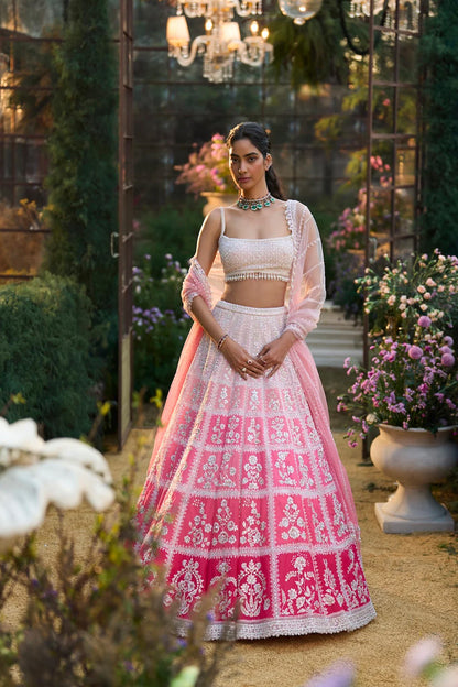 Ombre Pink Lehenga Set