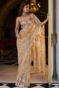 Gold Sequin Saree