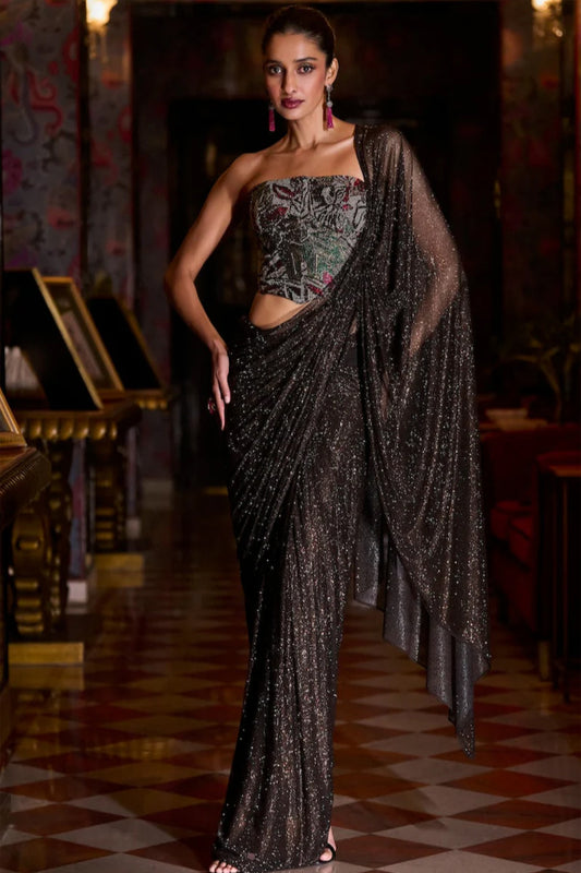 Mocha Corset Saree