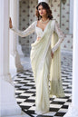 Mint Green Draped Dori Saree