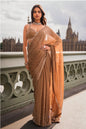 Antique Gold Crystal Saree
