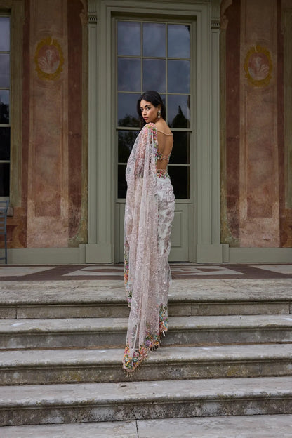 Nude Multi - Coloured Saree