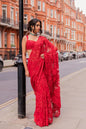 Red Dori Saree