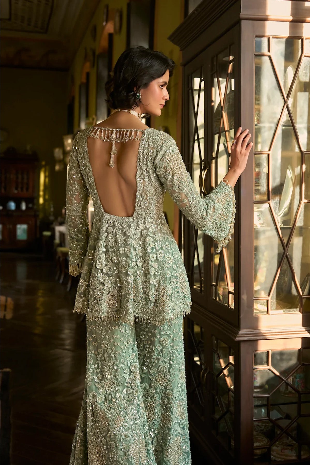 Sage Green Sharara Set